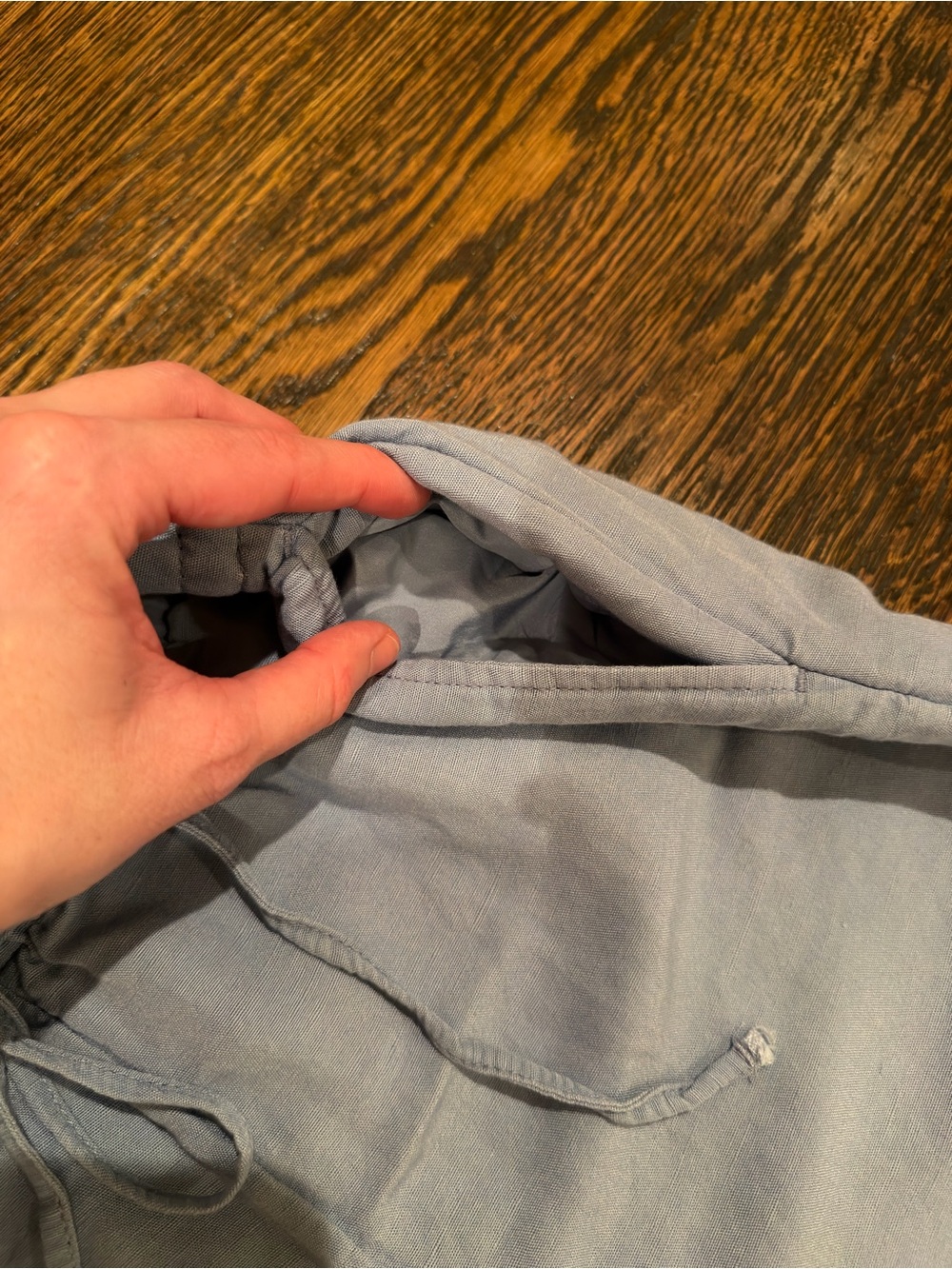 Linen Blend Drawstring Pants - Picture 5 of 6